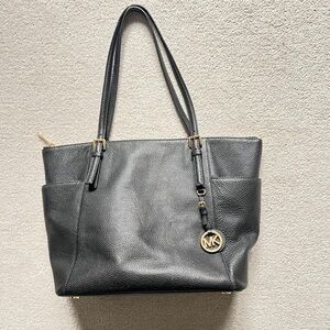 Michael Kors Black Pebbled Leather Tote